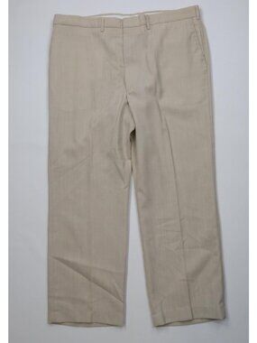 Vintage 70s Streetwear Mens 42x29 Rayon Gabardine Knit Bell Bottoms Chino Pants